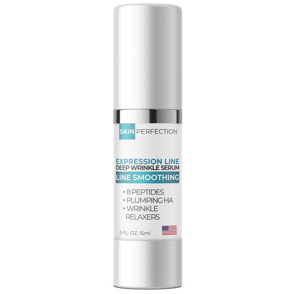 Skin Perfection Multi-Peptide Serum for Face with 8 Clinical-Strength Actives - Reduces Appearance of Expression Lines - Anti-Aging Formula with Matrixyl 3000, Argireline, Snap-8