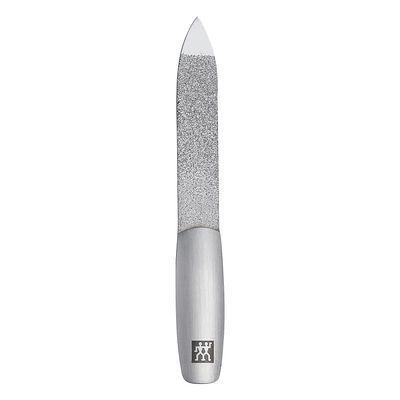 ZWILLING Sapphire Nail File (coarse and fine Grained File Surfaces for Shortening and Shaping, Cleaning tip), Premium, Black, 3.5 inch