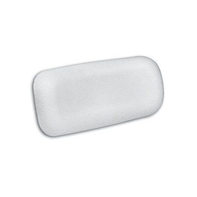 Jacuzzi Straight Pillow, 5" (H) x 15" (W), Almond Finish, Comfort-Enhancing, Water-Resistant, Ideal for Straight-Rim Bathtubs, with Secure Easy-Attach Suction Cups, Durable & Hygienic Bath Accessory