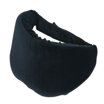 Deluxe Comfort Sleep Soft Memory Foam Eye Mask - 50% Cotton & 50% Polyster - Soft Memory Foam - Adjustable Strap - Sleeping Mask, Black