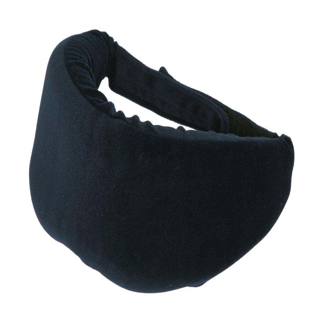 Deluxe Comfort Sleep Soft Memory Foam Eye Mask - 50% Cotton & 50% Polyster - Soft Memory Foam - Adjustable Strap - Sleeping Mask, Black