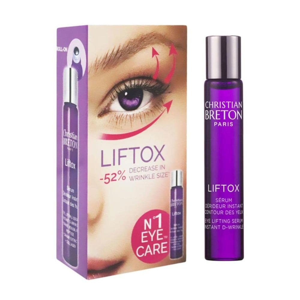 Christian Breton LIFTOX Eye Lifting Serum - Hydrating & Firming Under Eye Serum - Collagen & Hyaluronic Acid - Ophthalmologist-Tested, Made in France - 10 ml / 0.34 oz