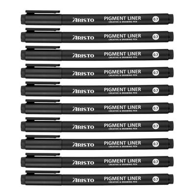 Aristo GeoCollege Pigment Liners 0.7 mm Pack of 10 Black
