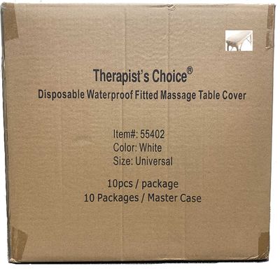 Therapist's Choice Waterproof Fitted Disposable Massage Table Sheets, case of 100 pcs
