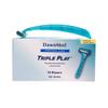 DawnMist Triple Play Personal Razor with Lubricating Strip Single Edge Triple Blade Teal 10 per Box DR3886 view 1