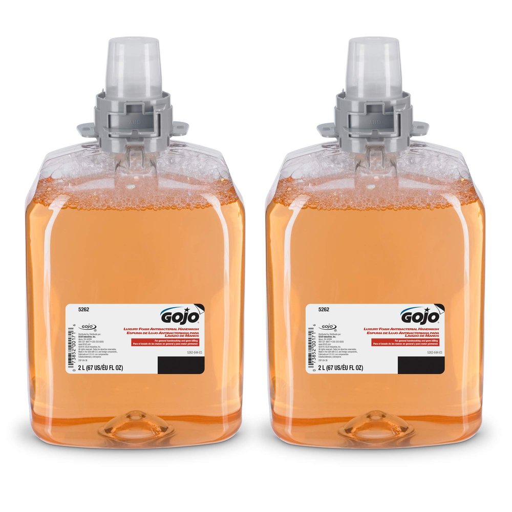GOJO FMX-20 Antibacterial Foam Soap Refill, Fruit, 2ct x 2000 mL - 5262-02