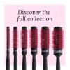 TEK  Ceramik Oxy Professional Round Brush with Oxygen-Treated Ceramic Barrel and Wooden Handle  Ideal for Styling Long Hair  1.42 Inch Diameter  For Salon Professionals view 4