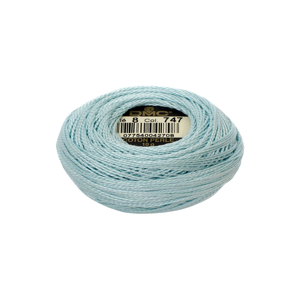 Pearl / Perle Cotton Balls Size 8 Very Light Sky Blue (10 Pack)