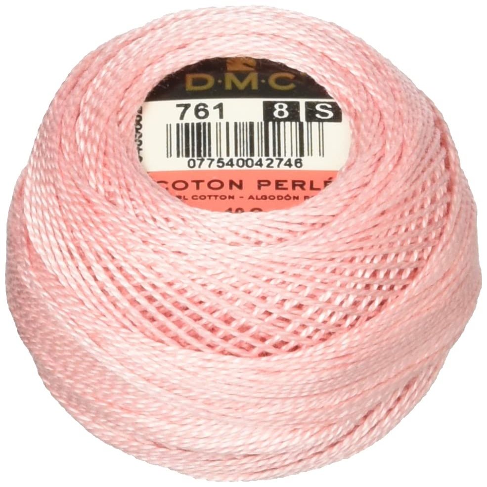 Pearl / Perle Cotton Balls Size 8 Light Salmon (10 Pack)