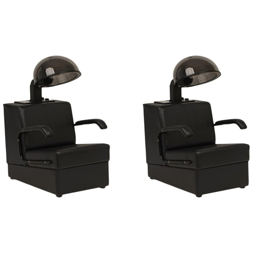Buy-Rite Kate Set of 2 Professional Salon Hair Dryer & Dryer Chair Combinations, 980W Commercial Hooded Dryers, Heavy-Duty Wood Frame Chairs, Adjustable Hoods, Removable Arms, OD-431/HL-1500