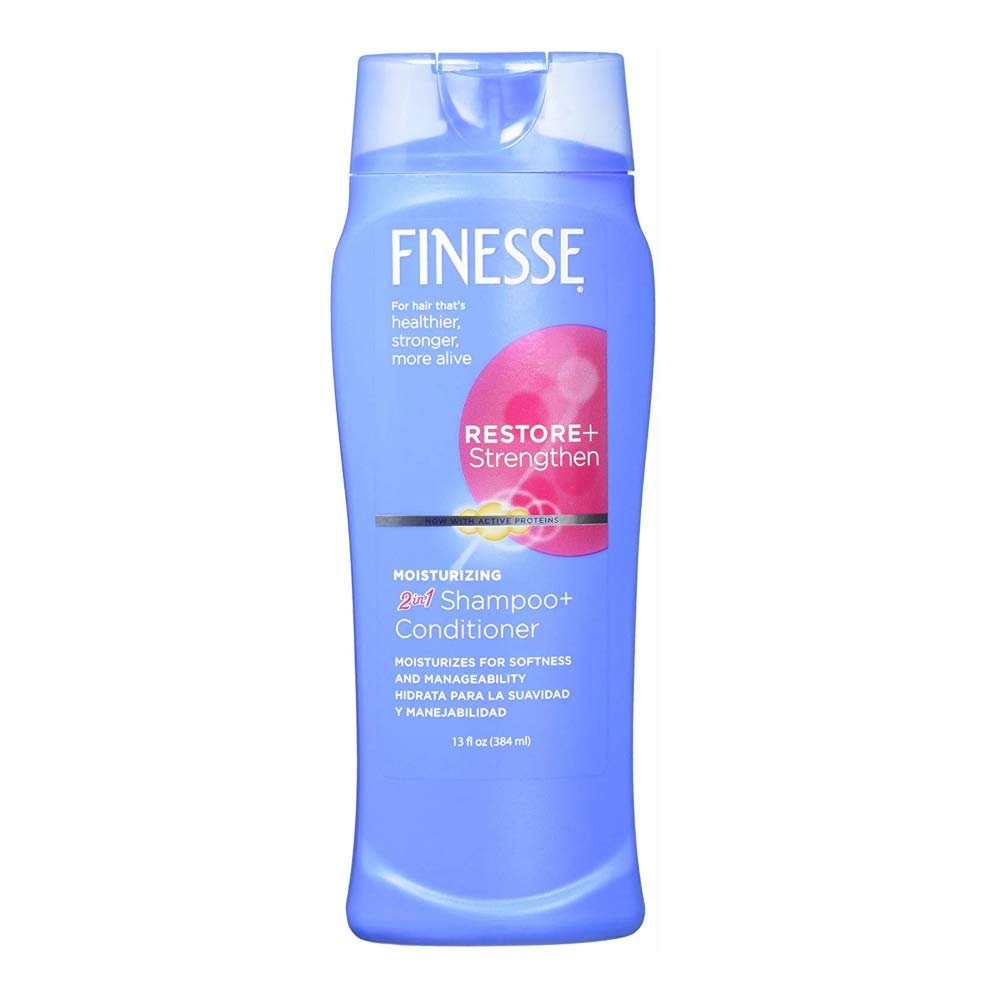 Finesse Restore+Strengthen Moisturizing 2 in 1 Shampoo and Conditioner - 13 Ounces Each (Pack of 6)