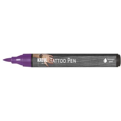 KREUL 62108 - Purple Tattoo Pen, Line Thickness 0.5-3mm, Water-Based Cosmetic Ink, Lasts Up to 5 Days, Dermatologically Tested, Vegan, Paraben Free