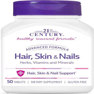 21st Century Hair, Skin & Nails - 50 Caplets, Pack of 3