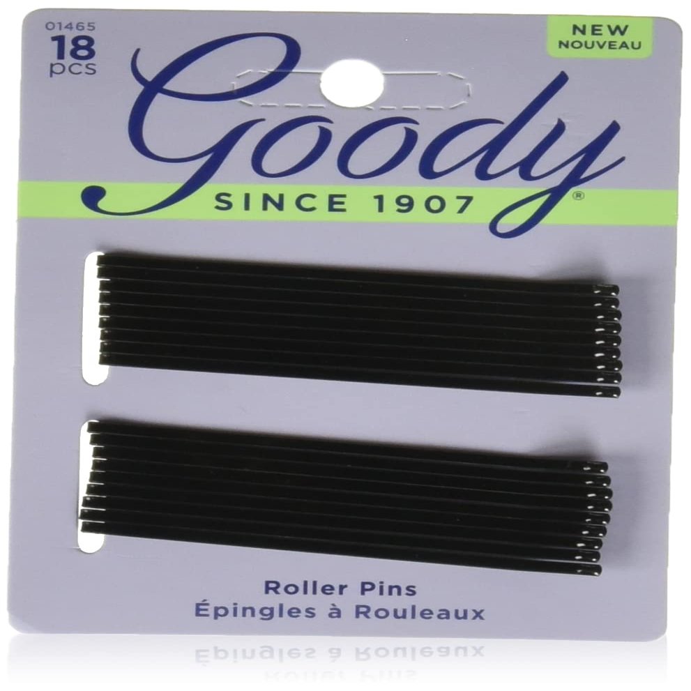 Goody Black Roller Pins, 3 inches 18 ea (Pack of 6)