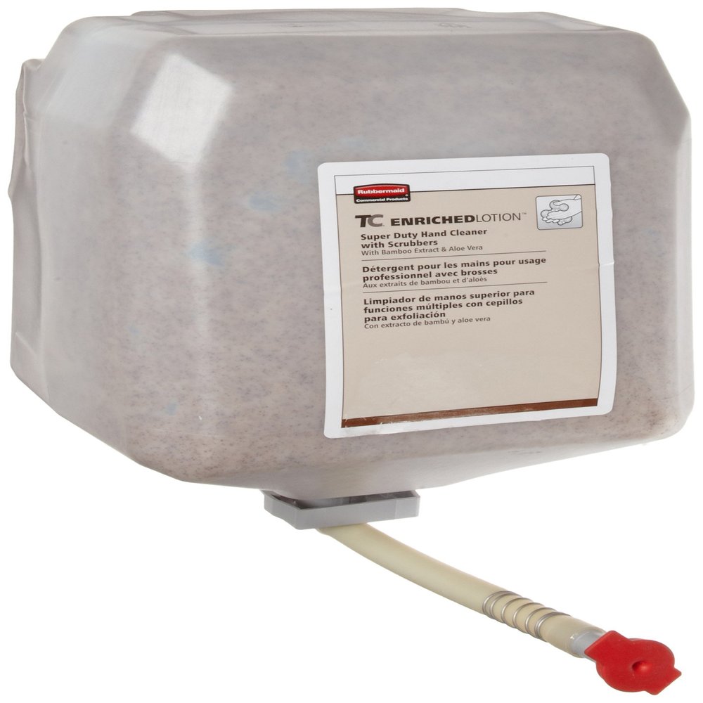 Rubbermaid Commercial 1780878 Enriched Professional Super-Duty Hand Cleaner Lotion with Scrubbers, 5-liter