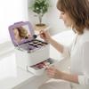 MI MI Creations DX COB-350 Cosmetics Box, Made in Japan, Large Capacity, Excellent Storage Box, Purple view 2