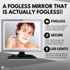 ToiletTree Products Deluxe LED Fogless Shower Mirror with Squeegee Anti-Fog Mirror - Adjustable Shaving Mirror with a Squeegee - Rust-Proof, Impact-Resistance Bathroom Shower Mirror view 3