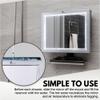 ToiletTree Products Deluxe LED Fogless Shower Mirror with Squeegee Anti-Fog Mirror - Adjustable Shaving Mirror with a Squeegee - Rust-Proof, Impact-Resistance Bathroom Shower Mirror view 4