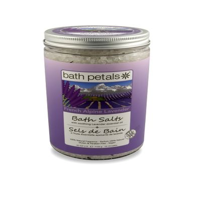 Bath Petals Bath Salt, French Alpine Lavender, 40 Ounce
