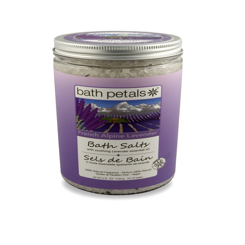 Bath Petals Bath Salt, French Alpine Lavender, 40 Ounce
