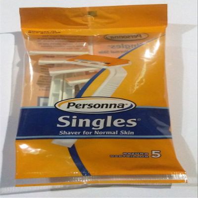 5 Pack Single Blade Disposable Razors for Normal Skin