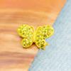 Hair Barrettes for Women Faux Rhinestone Butterfly Magnetic Hair Barrette Decorative, 1pc, Yellow view 2