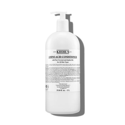Kiehl's Amino Acid Conditioner, Strengthening and Moisturizing Hair Treatment, with Amino Acids, Jojoba and Coconut Oil to Improve Manageability and Added Shine - 33.8 fl oz /1 Liter Pump