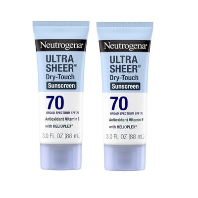 Neutrogena Ultra Sheer Dry-Touch Sunblock SPF 70-3 oz, 2 ct (Quantity of 2)