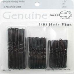 100-Pack 3 Assorted Sizes Mix Hair Pins 1.75" and 2" and 2.5" For Kids, Girls And Women, Great For All Hair Types