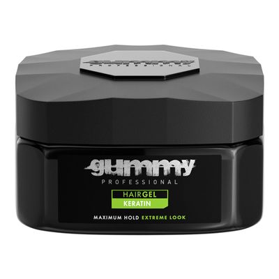 Gummy Professional Hair Gel Extreme Hold Keratin-Infused Styling Gel for Women & Men Long-Lasting Control, Shine & Strength Ideal for Slick Back, Defined Curls & Wet Look Hairstyles 220 ml
