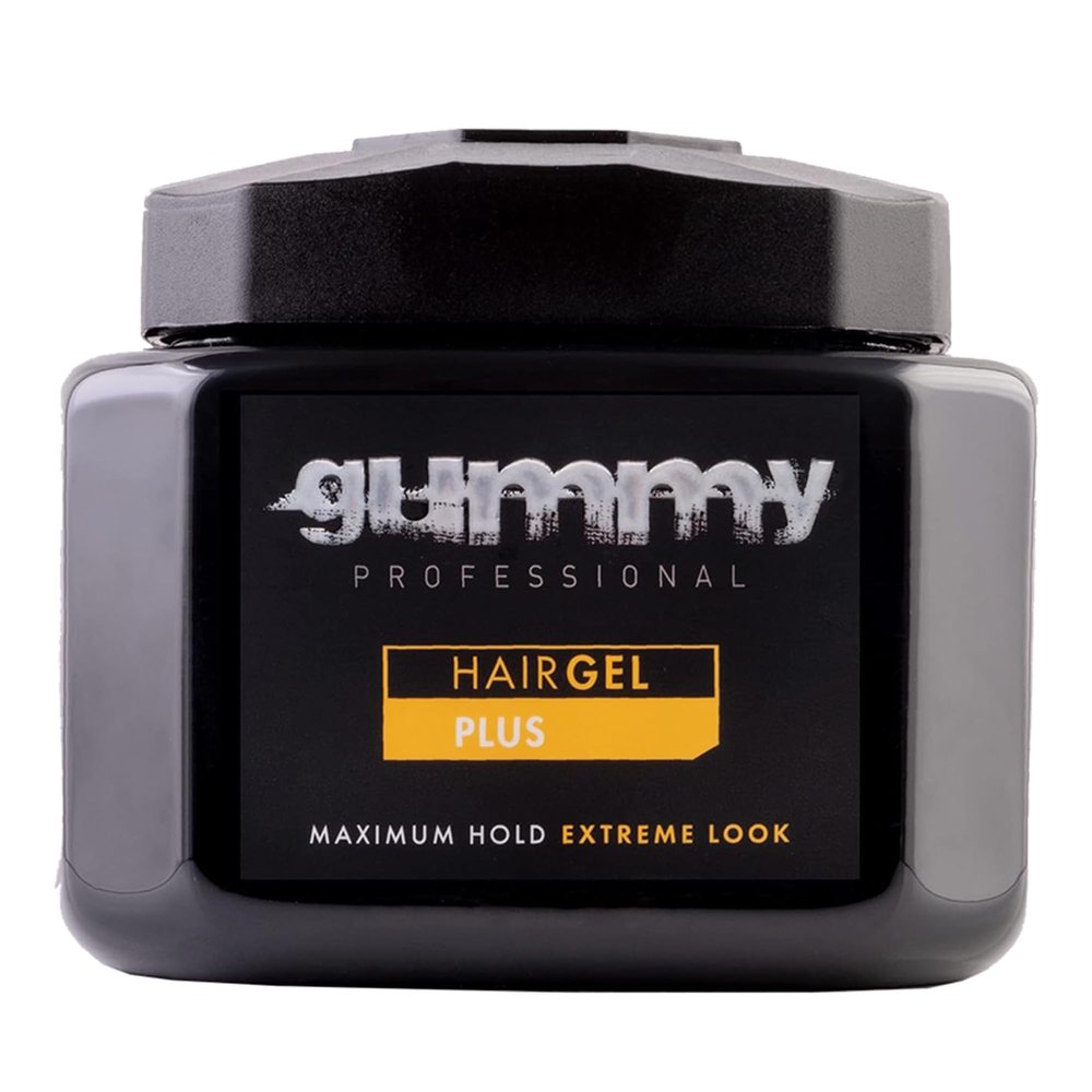 Gummy Professional Plus Hair Gel for Men and Women  Strong Hold Styling Gel for Slick Back Looks, Curls, Braids, Twists, and Edge Control  Clear Gel for Shine, Neat Styles, and Conditioning  700 ml