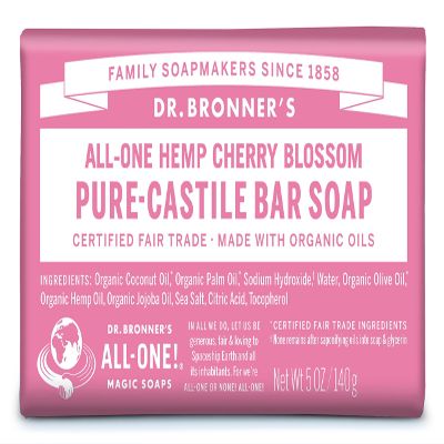 Dr. Bronner's Cherry Blossom Bar Soap, 5 OZ