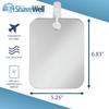 Shave Well Deluxe Anti-Fog Shaving Mirror | Fogless Hanging Bathroom Shower Mirror with Handheld Option for Men and Women | Includes Long-Lasting Removable Adhesive Hook for Wall view 3