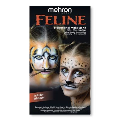 Mehron Makeup Premium Character Kits| Makeup Kits for Halloween & Cosplay| Made in the USA | Complete Kit | Includes all Tools & Instructions on How to Create the Look | (Feline/Cat)