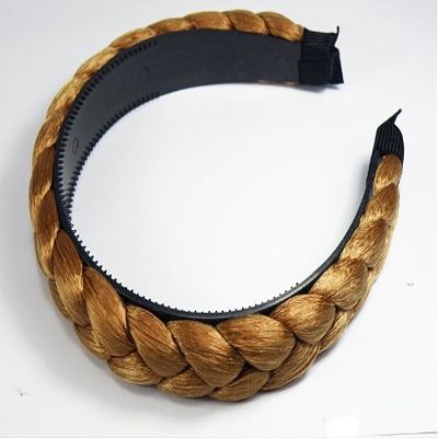 Beautiful Headband Hair Wig Braided Dark Gold so Sexy H1106