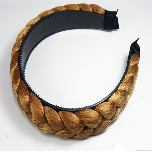 Beautiful Headband Hair Wig Braided Dark Gold so Sexy H1106