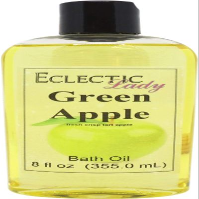 Green Apple Bath Oil, Scented Body Oil, Relaxing, 8 oz