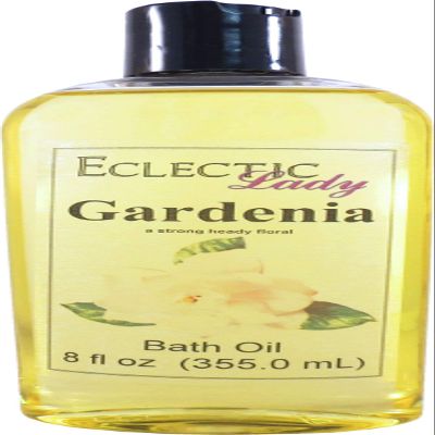 Gardenia Bath Oil, Scented Body Oil, Relaxing Bathing Oil, 8 oz