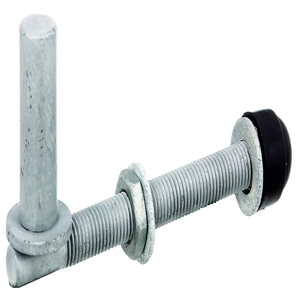 Alberts 410674 Clamps | a Pair, to Screw Through, Adjustable | hot-dip galvanised | pin Size 16 mm | Thread 13 mm