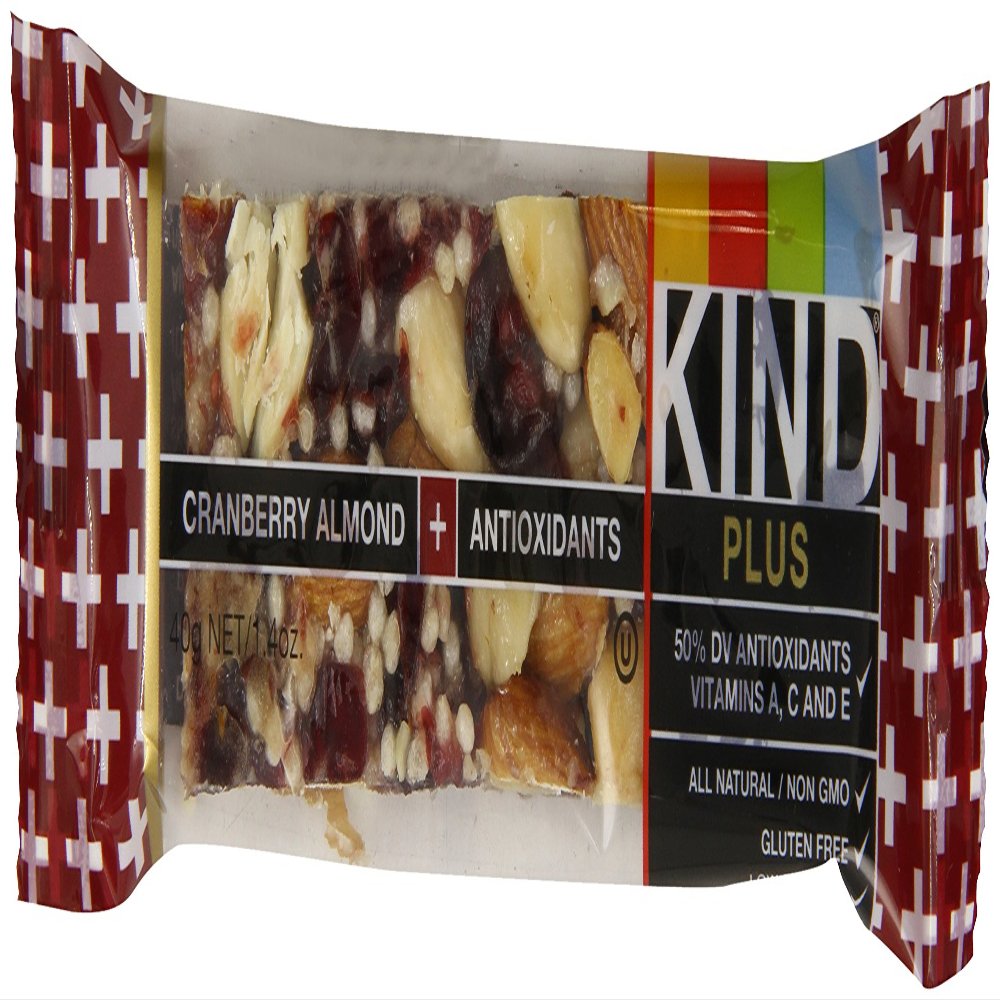 KIND PLUS Gluten Free Bars, Cranberry Almond, 1.4 Ounce (Pack of 12)