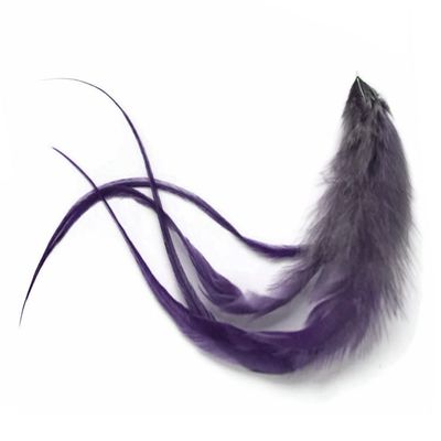 1 Dozen - Medium Pandora Blendz Rooster Saddle Whiting Hair Extension Feathers Summer Craft Supply | Moonlight Feather