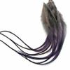 1 Dozen - Medium Pandora Blendz Rooster Saddle Whiting Hair Extension Feathers Summer Craft Supply | Moonlight Feather view 2
