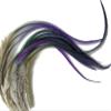 1 Dozen - Medium Pandora Blendz Rooster Saddle Whiting Hair Extension Feathers Summer Craft Supply | Moonlight Feather view 4