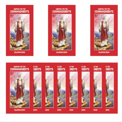CBC Group Catholic Coloring Books for Kids, Pack of 12, Ten Commandments