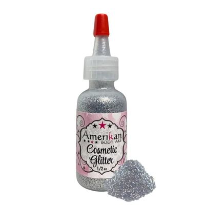 Amerikan Body Art Opaque Glitter - Chrome Silver (0.5 oz)