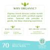 Organyc 100% Organic Cotton Rounds - Biodegradable Cotton, Chemical Free, For Sensitive Skin (70 Count) - Daily Cosmetics. Beauty and Personal Care view 2