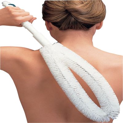 EZ Reach Back Brush, Long Handled Back and Body Scrubber for Easy Cleansing & Exfoliating in The Bath or Shower Measures 22 Long