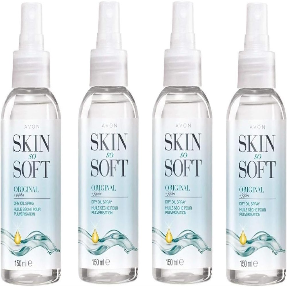 AVON SKIN SO SOFT Original Dry Oil Spray 4 x 150ml.