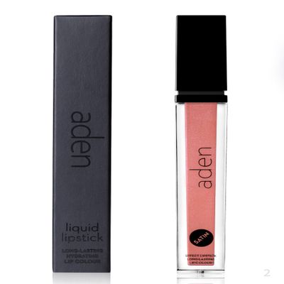aden Satin Lipstick - 7ml - Long-Lasting, Non-Drying, Creamy Texture & Silky Finish (02 Sheer Salmon)