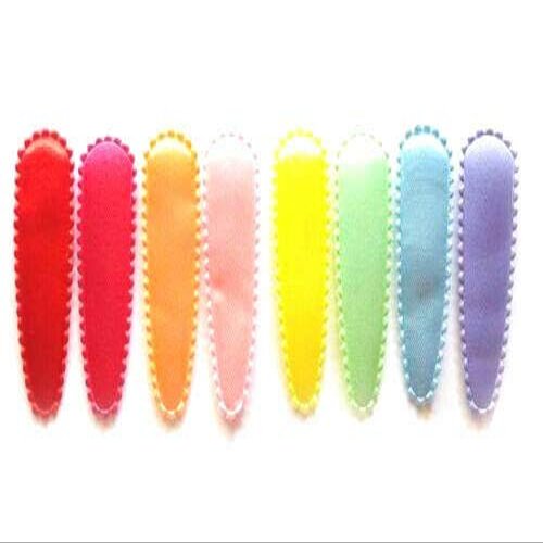 100 Pcs Mix rainbow Colors Plain Hair Clip Covers accessories Size 55 Mm